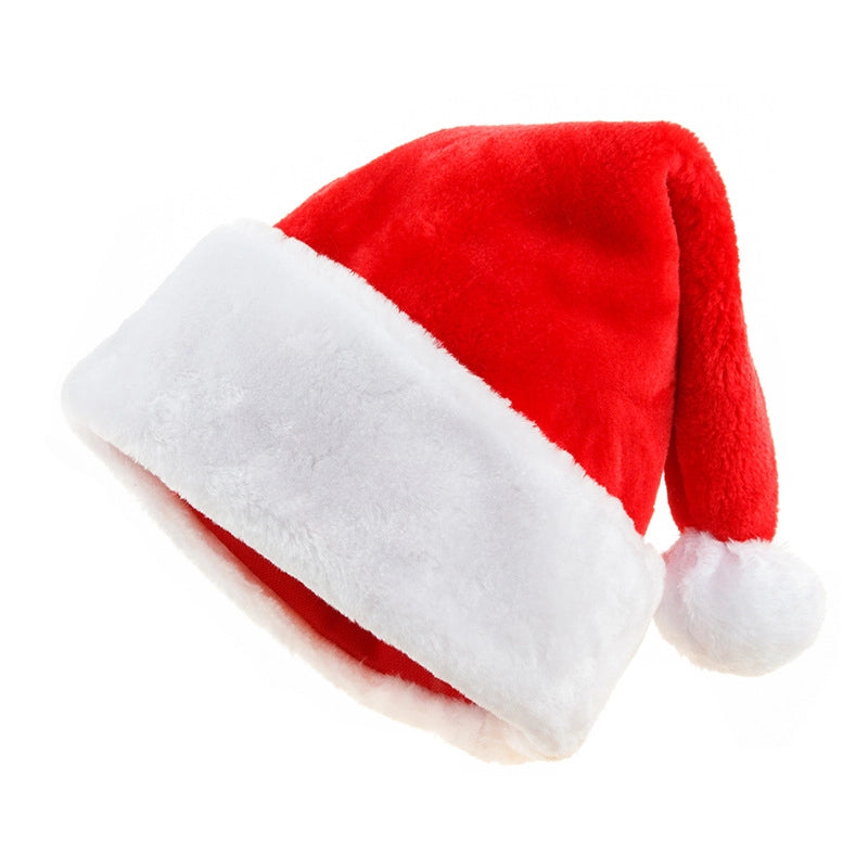 Christmas Extra Large Hat Plush Decorations Thickened 2024 Plush High-end Christmas Santa Claus Hat Lengthened