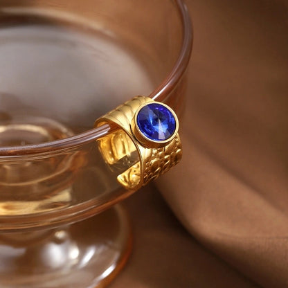 Vintage Style Minimalist Geometric 304 Stainless Steel Wide Band Rings Open Rings