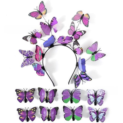 Luminous Hairband Christmas Butterfly Headband Concert Headwear Scenic Spot Night Market Tourist Scene Source