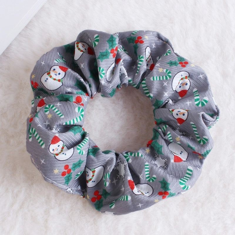 Classic Style Women's Plaid Snowflake Cloth Hair Tie