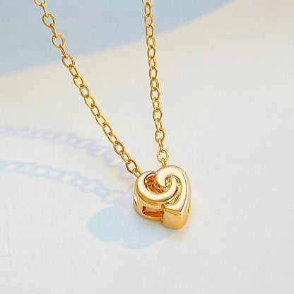 Copper Heart Shape Pendant Necklace