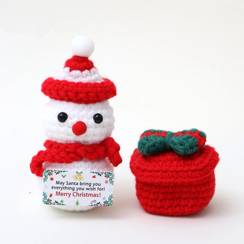 Cute Christmas Tree Santa Claus Snowman Yarn Party Ornaments Decorations Table Decoration