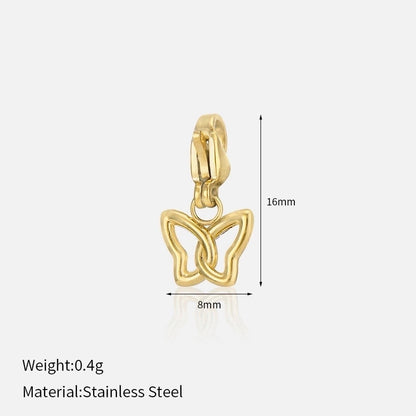 Casual Minimalist Heart Shape Flower 304 Stainless Steel Artificial Rhinestones Zircon 18K Gold Plated Polishing Inlay Bracelets Necklace