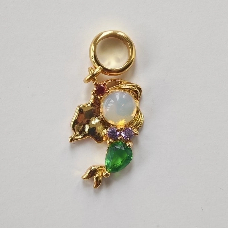 Cute Cartoon Character Copper Plating 18k Gold Plated Pendant Necklace