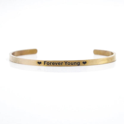 Casual Minimalist Letter Stainless Steel Cuff Bracelets