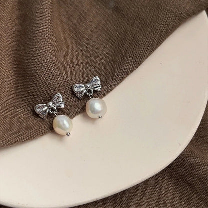 1 Pair Elegant Retro Geometric Freshwater Pearl Earrings