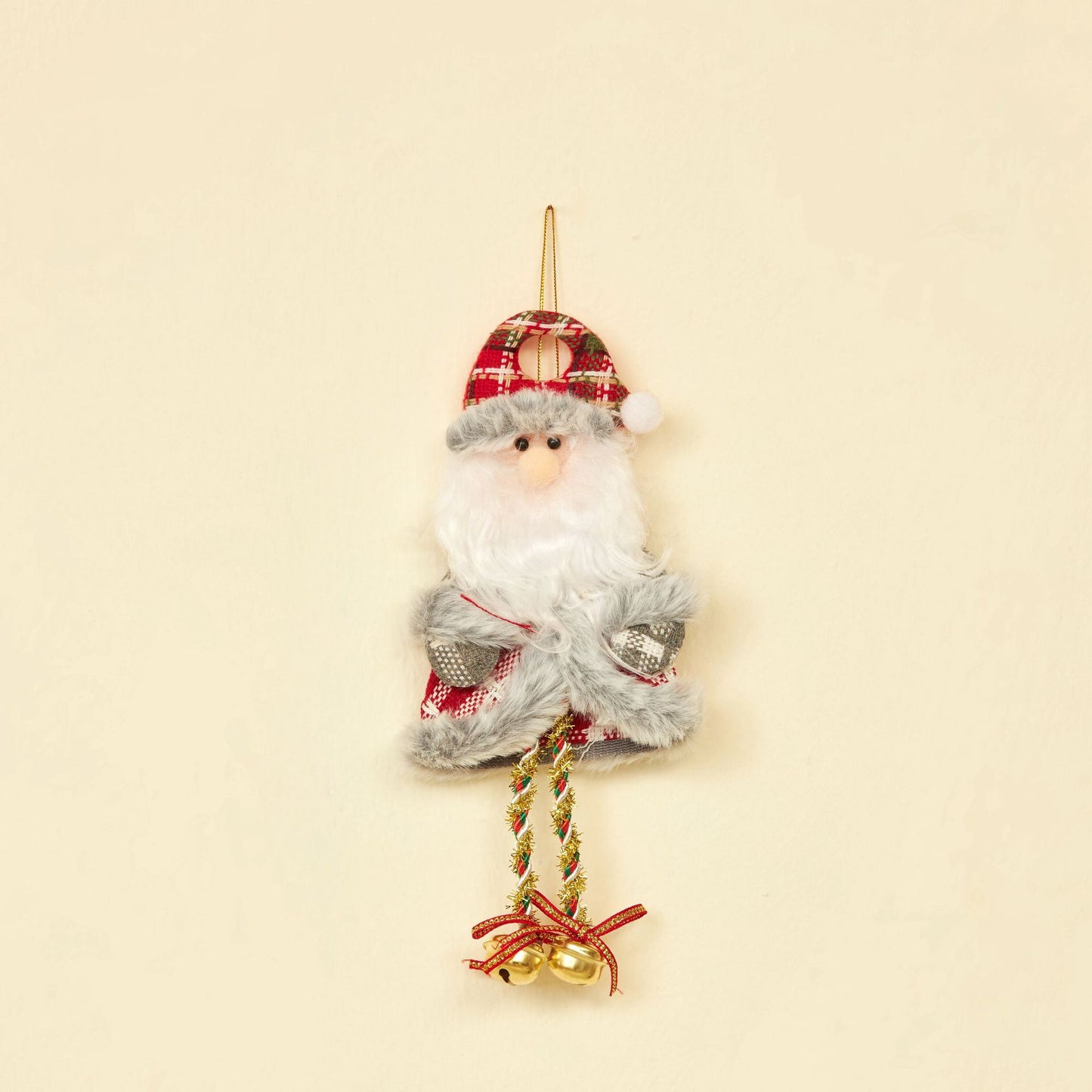 2 Pieces Christmas Bell Hanging Ornaments Santa Claus Elk Snowman Bear Accessories Series Christmas Tree Decoration Fabric