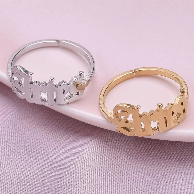 Minimalist Constellation 304 Stainless Steel 18K Gold Plated Polishing Rings