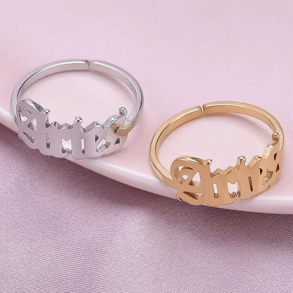 Minimalist Constellation 304 Stainless Steel 18K Gold Plated Polishing Rings