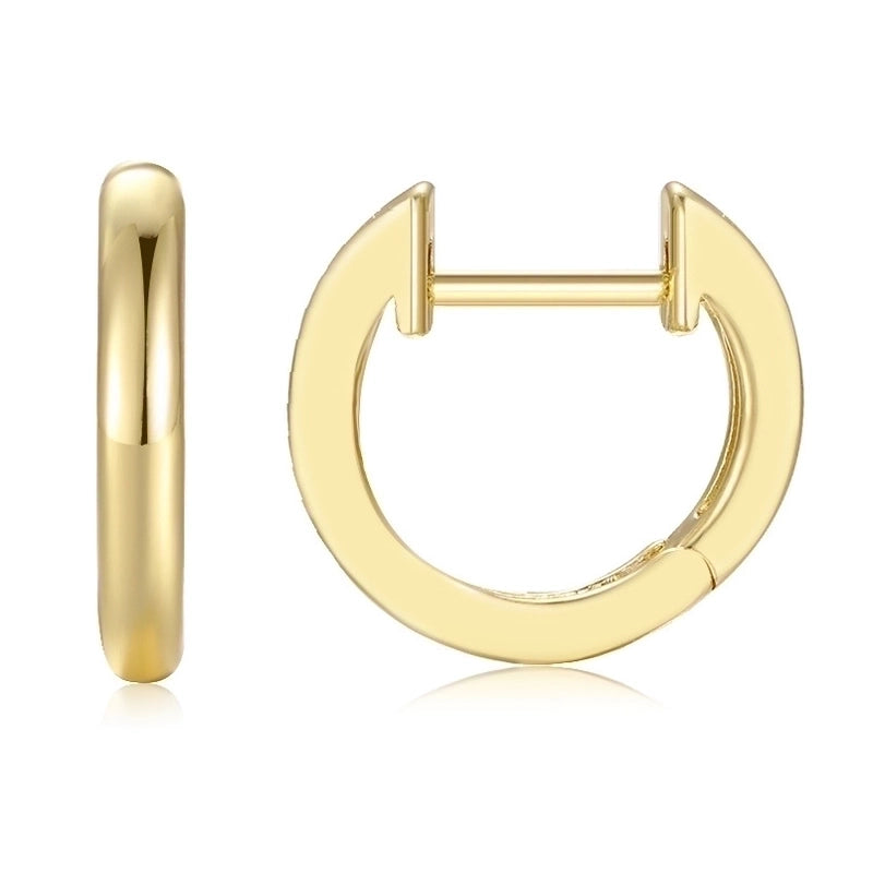 1 Pair Minimalist Solid Color Plating Copper Gold Plated Earrings