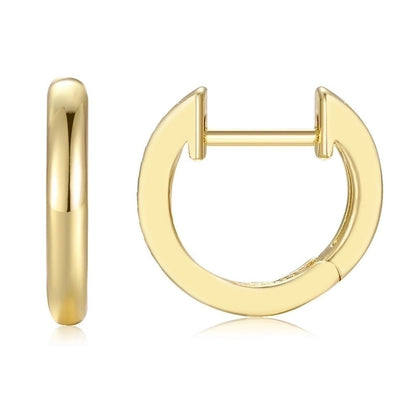 1 Pair Minimalist Solid Color Plating Copper Gold Plated Earrings