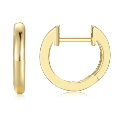 1 Pair Minimalist Solid Color Plating Copper Gold Plated Earrings