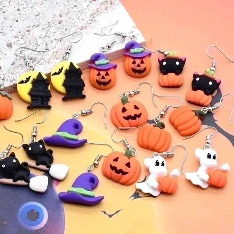 Cute Cartoon Resin Drop Earrings