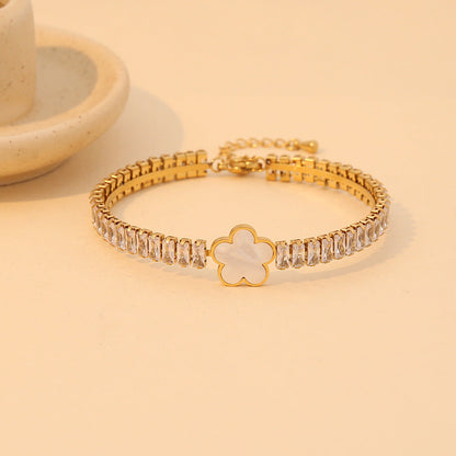 Expressive Heart Stainless Steel Electroplating Bangles