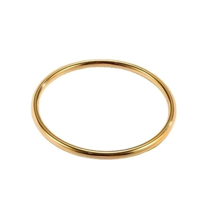 Casual Minimalist Solid Color Titanium Steel 18K Gold Plated Bangle In Bulk