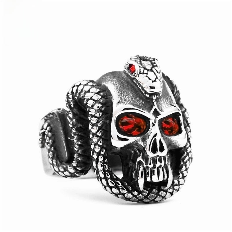 Retro Skull Alloy Plating Halloween Unisex Open Rings