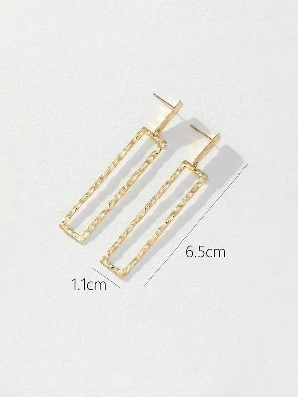 1 Pair Elegant Lady Modern Style Round Leaves Tassel Plating Titanium Steel 18K Gold Plated Drop Earrings