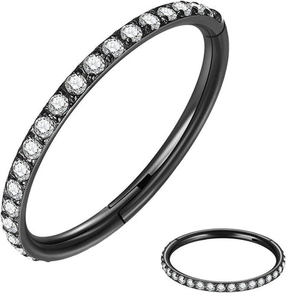 1 Piece Nose Rings & Studs Minimalist Classic Style Commute Round 316L Stainless Steel Plating Inlay Zircon Nose Ring