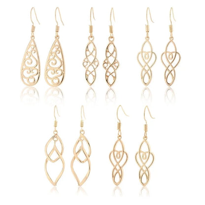 1 Pair Vintage Style Water Droplets Copper Drop Earrings