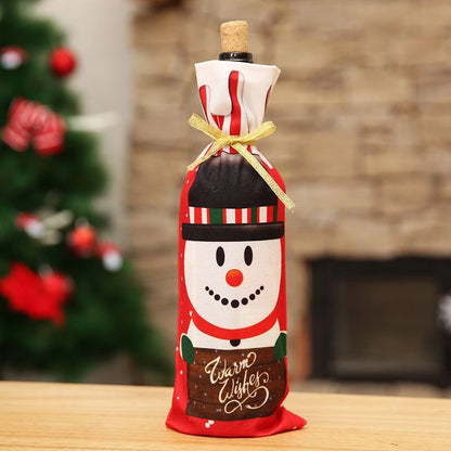 Christmas New Wine Bottle Set Table Home Decoration Supplies Nhmv155557