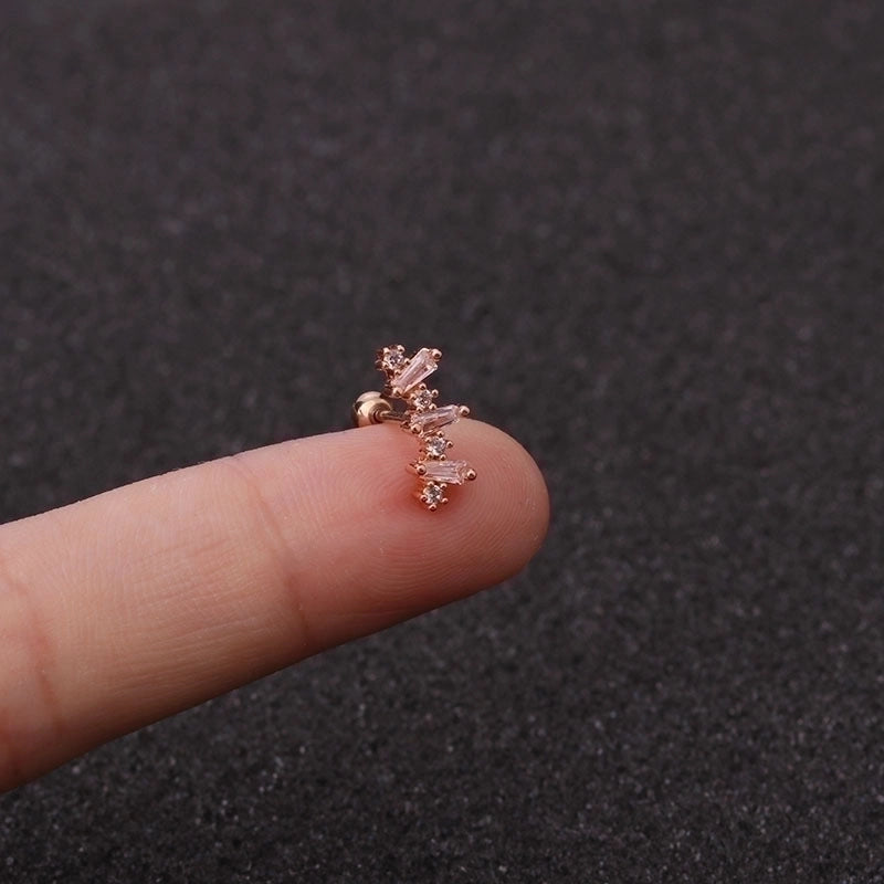 Ear Cartilage Rings & Studs Star 316L Stainless Steel Copper Zircon