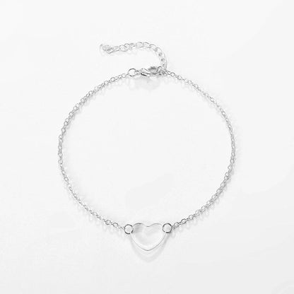 Fashion Heart Shape Flower Alloy Titanium Steel Plating Artificial Pearls Rhinestones Women'S Bracelets