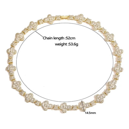 Elegant Shiny Cross Star Copper Zircon 18K Gold Plated Inlay Bracelets Necklace