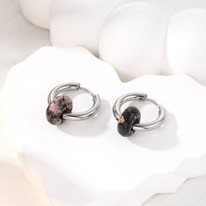 6 Pieces Minimalist Geometric 201 Stainless Steel Alloy Drop Earrings