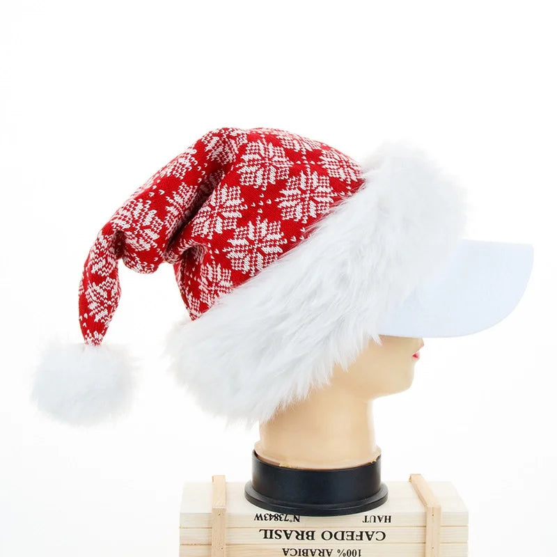 Christmas Cute Stripe Fabric Party Christmas Hat