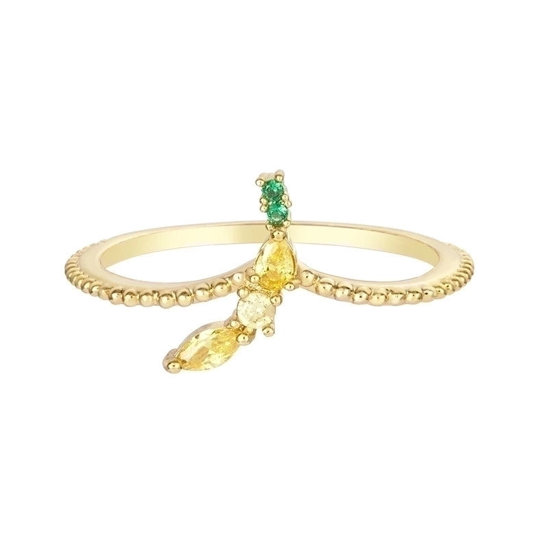 Color Zirconium Cherry Peach Tropical Fruit Rings