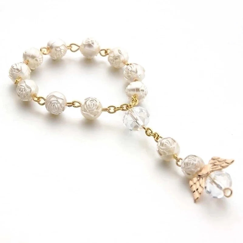 Minimalist Cross Imitation Pearl Beaded Bracelets