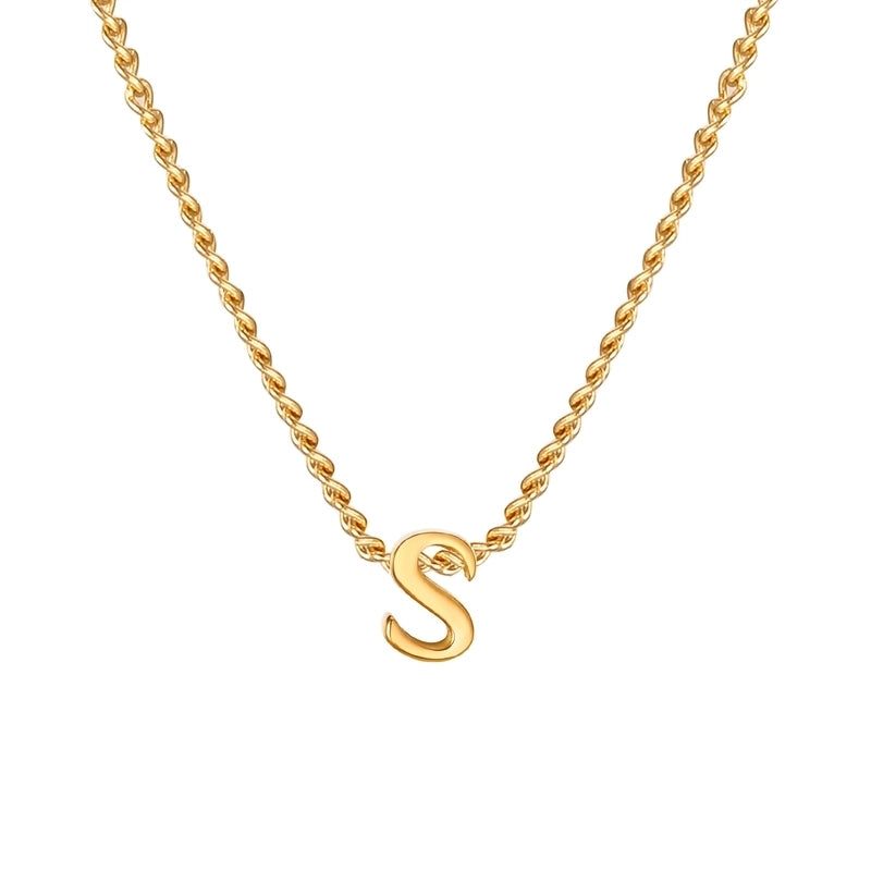 Elegant Letter 201 Stainless Steel 18K Gold Plated Pendant Necklace