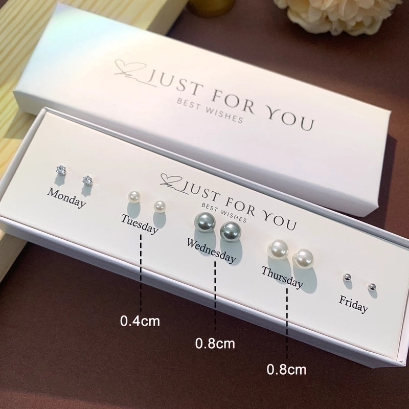 1 Set Cute Animal Sunflower Fruit Inlay Copper Artificial Pearls Zircon 14K Gold Plated Cartilage Earrings