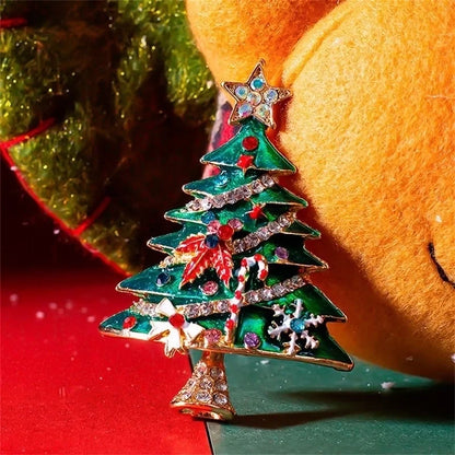 Vintage Style Pin Christmas Tree Alloy Unisex Brooches