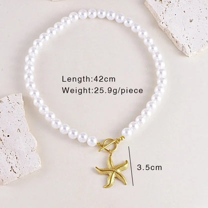 Sweet Minimalist Heart Shape Bow Knot Pearl Zircon Imitation Pearl Titanium Steel Necklace