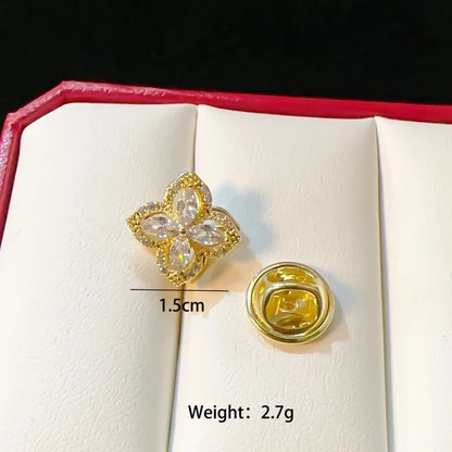 Sweet Pin Rabbit Swan Snowflake Copper Plating Women's Brooches