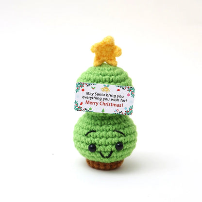 Cute Christmas Tree Santa Claus Snowman Yarn Party Ornaments Decorations Table Decoration