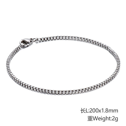 Minimalist Geometric 304 Stainless Steel Zircon Bracelets In Bulk