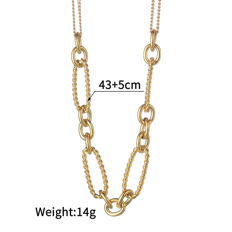 Casual Minimalist Solid Color 304 Stainless Steel Bracelets Necklace