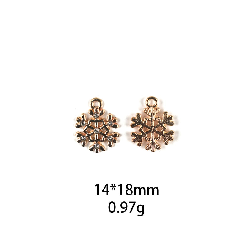 10 PCS/Package Zinc Alloy Christmas Tree Santa Claus Christmas Socks Pendant Jewelry Accessories