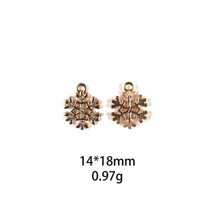 10 PCS/Package Zinc Alloy Christmas Tree Santa Claus Christmas Socks Pendant Jewelry Accessories