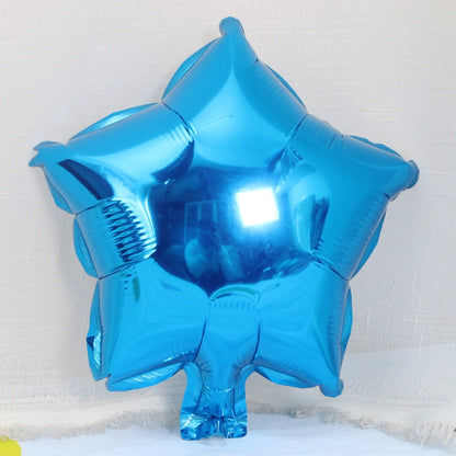 100 Pieces 10-inch Star-shaped Heart-shaped Foil Balloons Star Pattern Foil Balloons For Wedding Birthday Decoration Balloon Arrangement