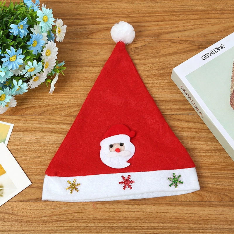Creative Christmas Decorations Luminous Christmas Brushed Cloth Children's Hat Christmas Gift Cartoon Christmas Hat