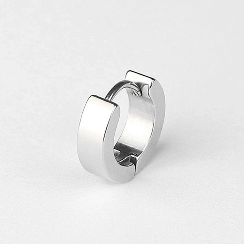 1 Piece Casual Solid Color Plating Titanium Steel Earrings