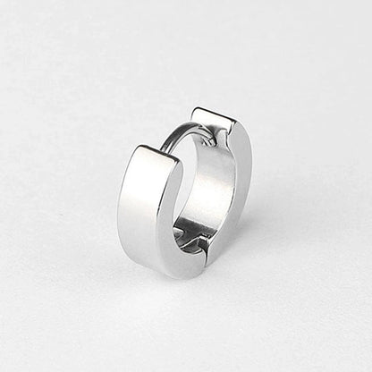 1 Piece Casual Solid Color Plating Titanium Steel Earrings