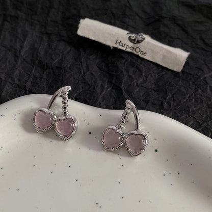 1 Pair Minimalist Round Inlay Alloy Pearl Zircon Drop Earrings