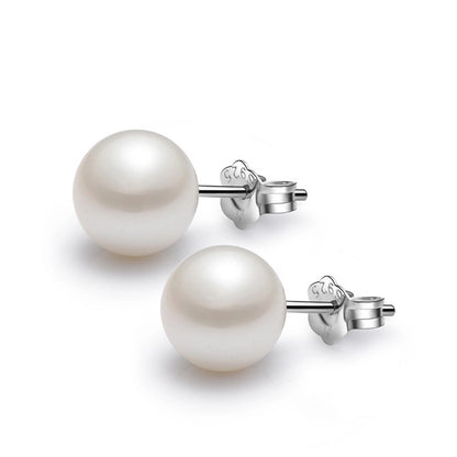 Pearl Copper Earrings Ear Studs