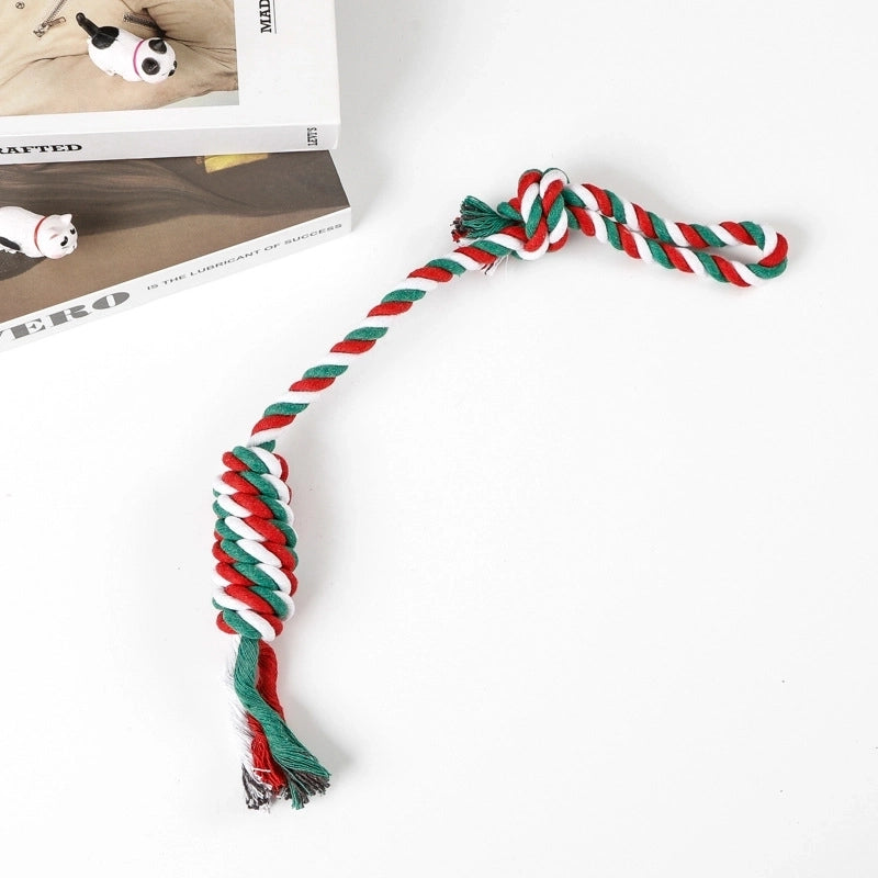 Cute Cotton Rope Christmas Infinite Twist Pet Toys