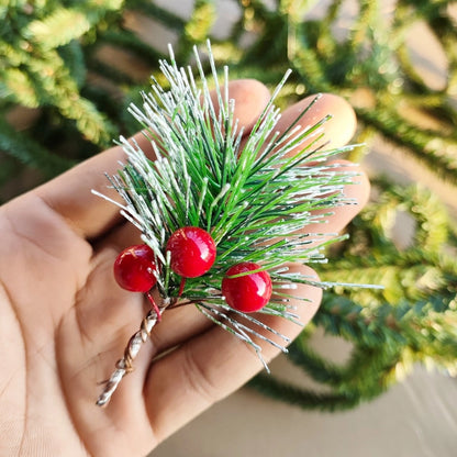 Christmas Simulation Pine Needle Strip Pine Leaf Mini Christmas Tree Accessories Gift Box Decoration Simulation Flower Christmas Decoration Ornaments