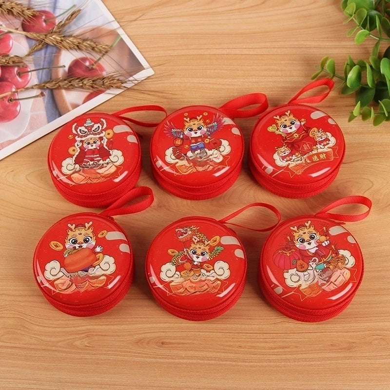 Unisex Santa Claus Tinplate Zipper Kids Wallets